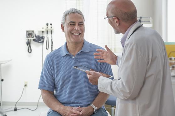 an elder gets a medical check-up